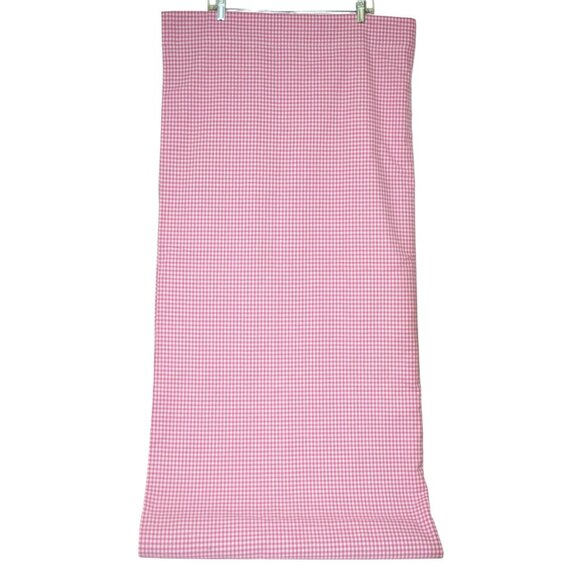 Pottery Barn Kids Girls Nursery Pink White Gingham Blackout Curtain Panel 44x84 - Picture 1 of 9